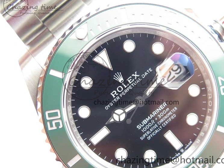 MiroTime 0701 Bold Submariner 41mm 126610 LV Kermit EWF Black Dial on SS Bracelet A 2765